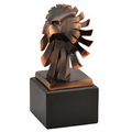 High Gloss Bronze Eagle Head Award, 6"H